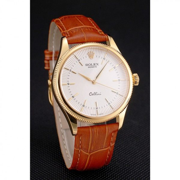 Superclone Rolex Cellini Replica 38mm White Dial Luxury Automatic Men's Watch - Image 3