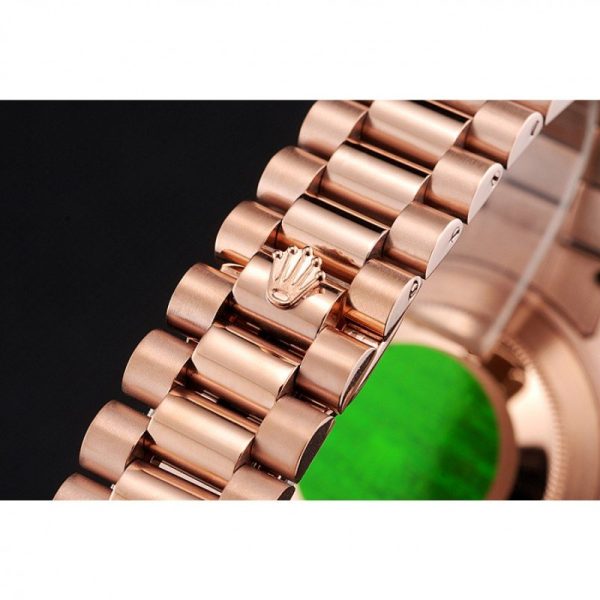 Rolex Day-Date Superclone Replica 40mm Rose-Gold Dial Luxury High-Quality Timepiece - Image 6