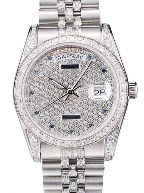 Rolex Day-Date 36mm Diamond Dial Replica Luxury High-Quality Watch