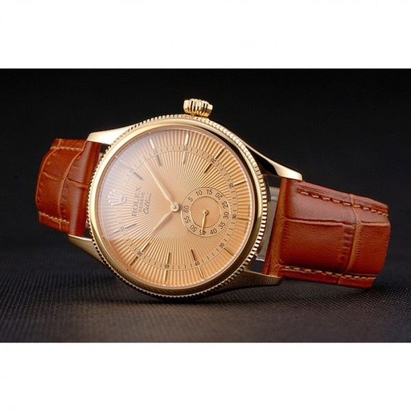 Superclone Rolex Cellini 38mm Gold Dial Replica | Luxury Watch for Men - Image 5