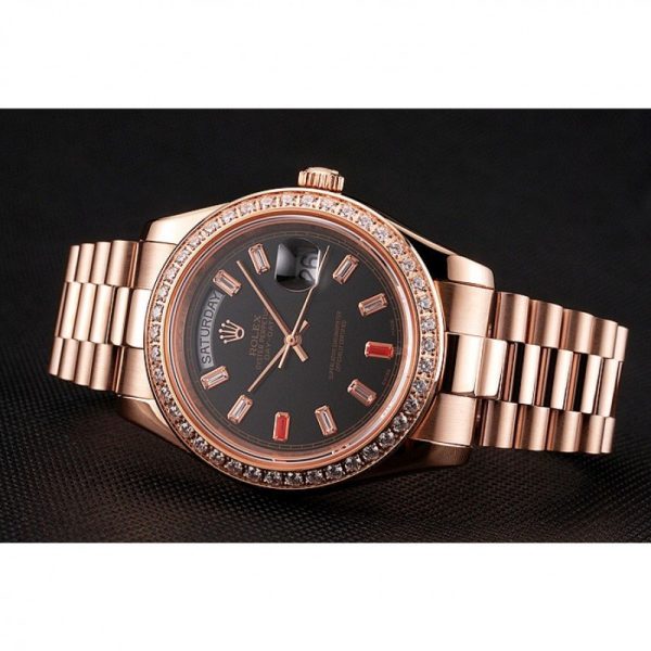 Rolex Day-Date Superclone Replica 40mm Black Dial Luxury Watch for Men - Image 4
