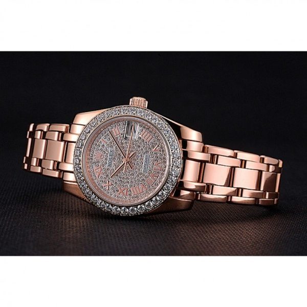 Rolex Datejust Replica 33mm Diamond Dial Luxury Watch for Women - Image 5