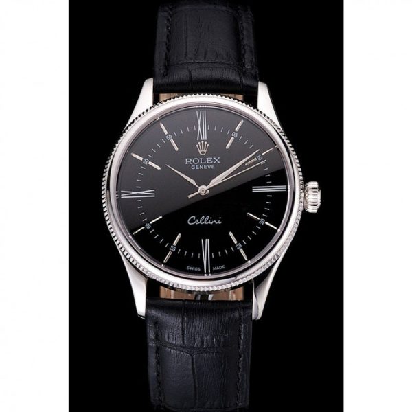 Rolex Cellini Superclone Replica 38mm Black Dial Luxury Automatic Watch for Men - Image 2