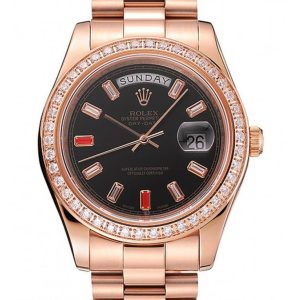 Rolex Day-Date Superclone Replica 40mm Black Dial Luxury Watch for Men