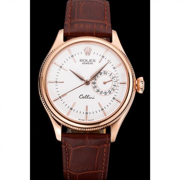 Rolex Cellini 38mm White Dial Replica Luxury Watch - High Quality Timepiece - Image 2